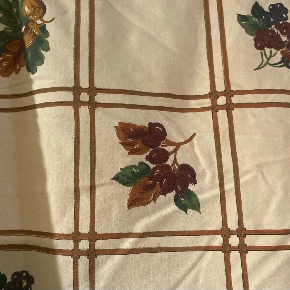 Round Cotton Fall Tablecloth 66” Diameter